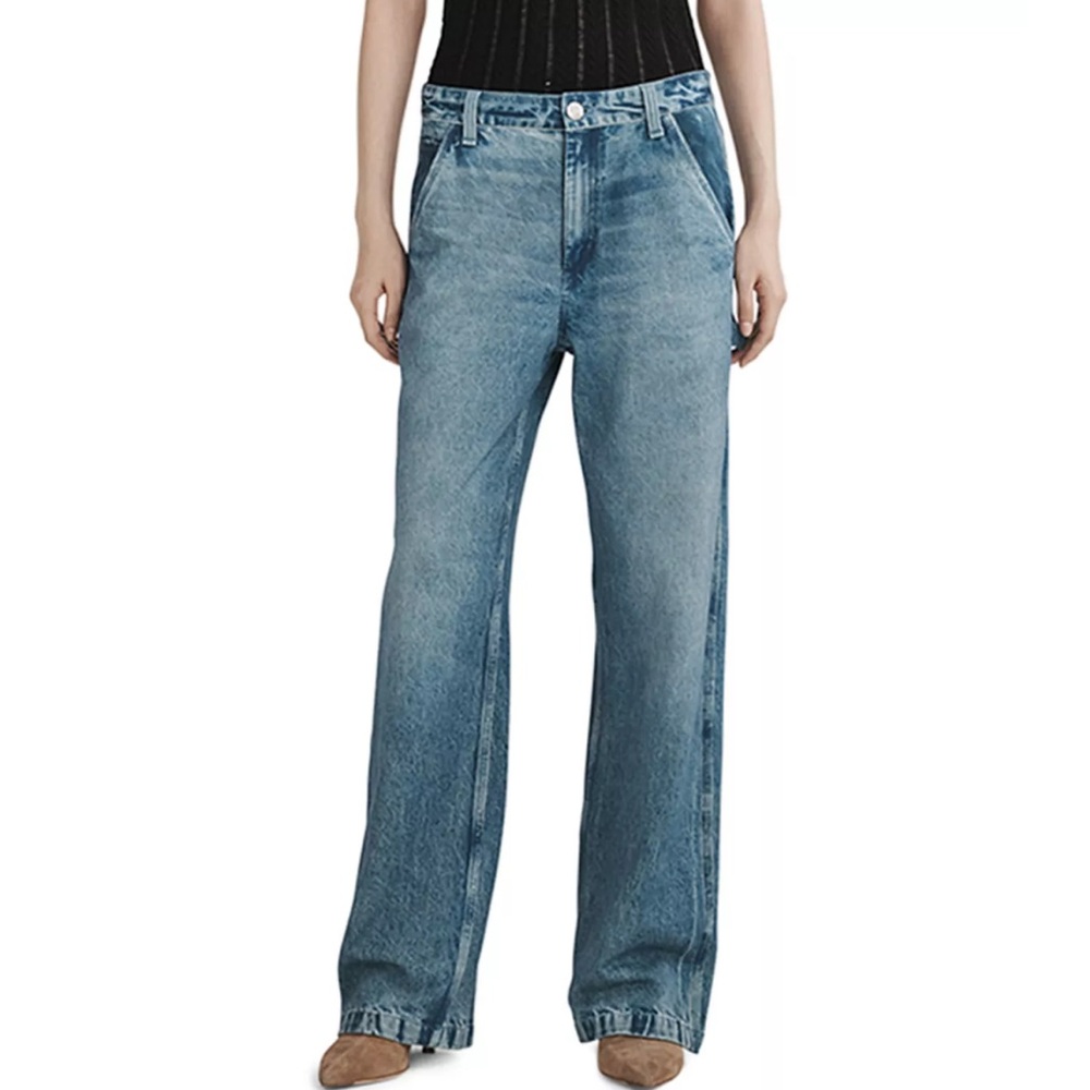 Miramar Sid Cotton High Rise Straight Carpenter Cotton Terry Sweatpant Jeans